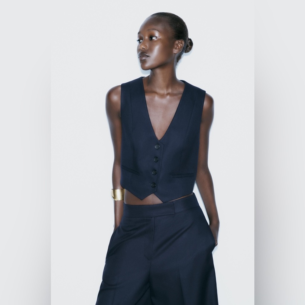 TAILORED WAISTCOAT NAVY BLUE